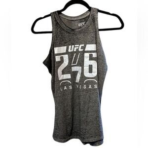 NWT UFC Women’s  Black Burn Out Graphic Tank Top Las Vegas - Size Medium